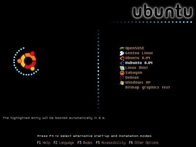 Probando Karmic Koala... y GRUB 2