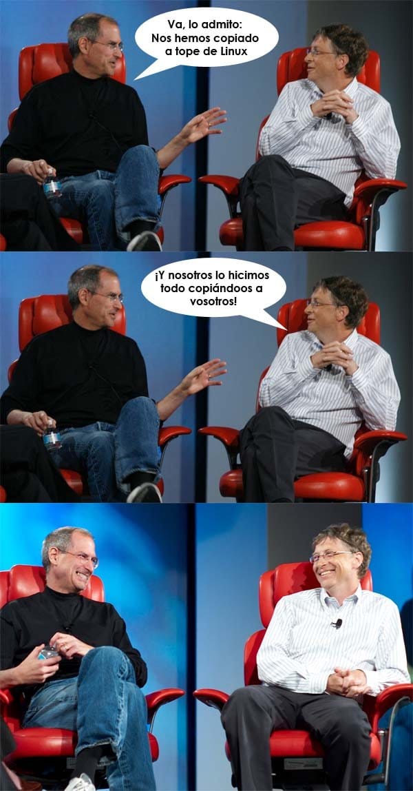 Un poquito de humor del Sr. Jobs y el Sr. Gates