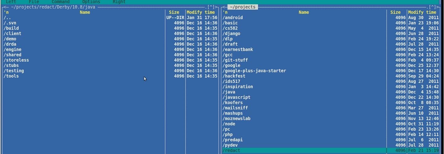 Atajos, combos y Midnight Commander