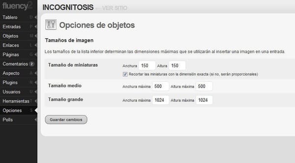Fluency 2, un dashboard diferente para WordPress 2.7