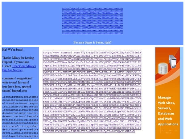 HugeURL, simpático antónimo de TinyURL
