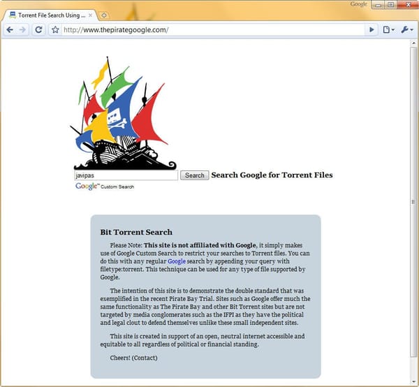 Google sustituye a The Pirate Bay