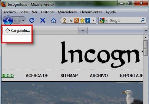 Usabilidad en Firefox 3.5:¡No me cambiéis de sitio el iconito animado de carga! [Solucionado]