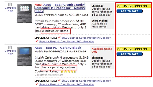 ¿Windows XP gratis para los usuarios del ASUS Eee PC?