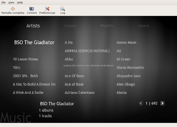 Entertainer, otro Media Center para Linux